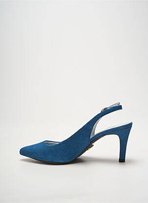 Escarpins nubuck talon de 7 à 9cm bleu XAVIER DANAUD femme
