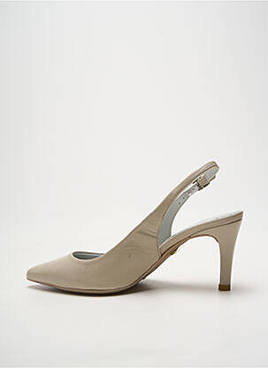 Escarpins tissage satiné talon de 7 à 9cm beige XAVIER DANAUD femme