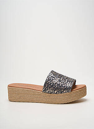 Mules/sabots tissage satiné talon de 4 à 6cm noir CARLA TORTOSA femme