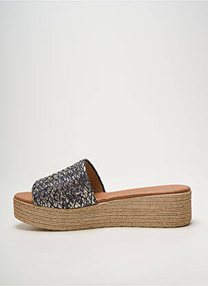 Mules/sabots tissage satiné talon de 4 à 6cm noir CARLA TORTOSA femme