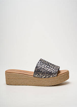 Mules/sabots tissage satiné talon de 4 à 6cm noir CARLA TORTOSA femme