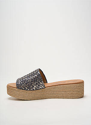 Mules/sabots tissage satiné talon de 4 à 6cm noir CARLA TORTOSA femme