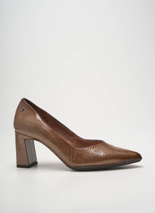 Escarpins tissage vernis talon de 7 à 9cm marron KAOLA femme