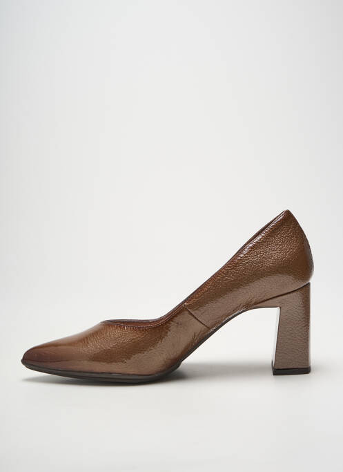 Escarpins tissage vernis talon de 7 à 9cm marron KAOLA femme