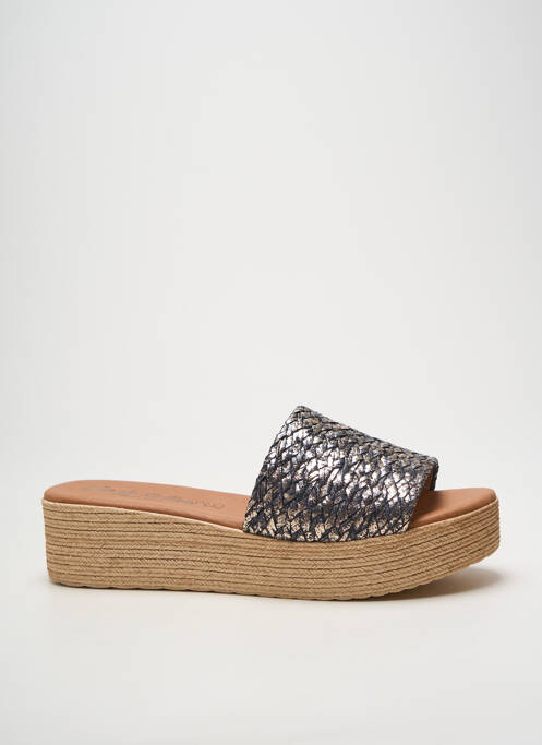 Mules/sabots tissage satiné talon de 4 à 6cm noir CARLA TORTOSA femme