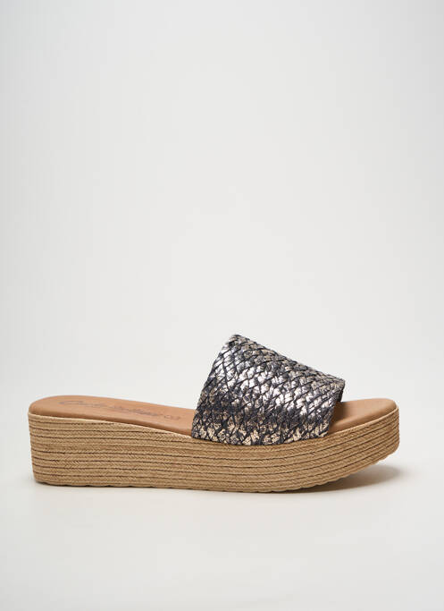 Mules/sabots tissage satiné talon de 4 à 6cm noir CARLA TORTOSA femme