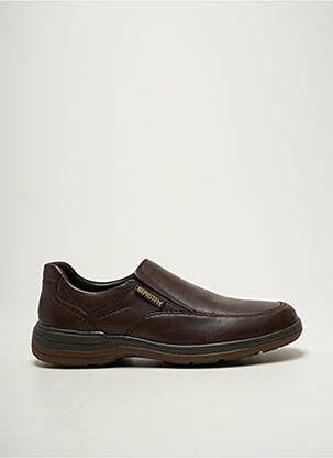 Slip ons tissage satiné bout rond marron MEPHISTO homme