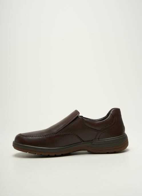 Slip ons tissage satiné bout rond marron MEPHISTO homme