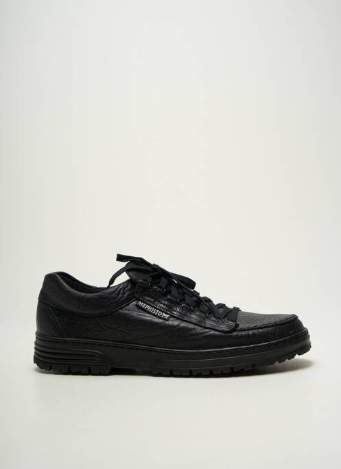 Baskets matière lisse bout rond noir MEPHISTO homme