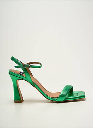 Sandales/nu pieds matière lisse talon haut de 10cm et plus vert ANGEL ALARCON femme