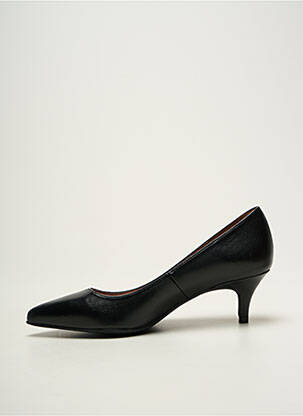 Escarpins tissage satiné talon de 4 à 6cm noir MARIAN femme