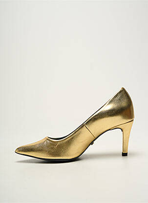 Escarpins tissage satiné talon de 7 à 9cm or XAVIER DANAUD femme