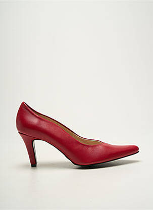 Escarpins tissage satiné talon de 7 à 9cm rouge XAVIER DANAUD femme