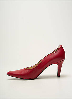 Escarpins tissage satiné talon de 7 à 9cm rouge XAVIER DANAUD femme
