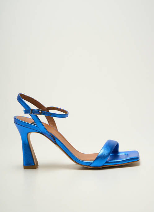 Sandales/nu pieds matière lisse talon haut de 10cm et plus bleu ANGEL ALARCON femme