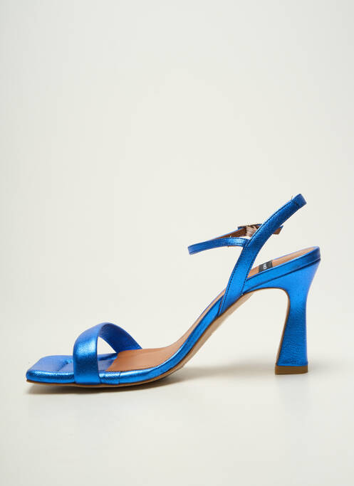 Sandales/nu pieds matière lisse talon haut de 10cm et plus bleu ANGEL ALARCON femme