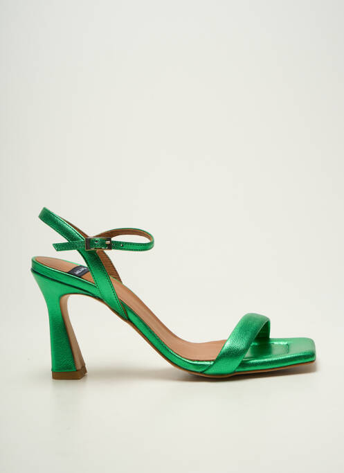 Sandales/nu pieds matière lisse talon haut de 10cm et plus vert ANGEL ALARCON femme