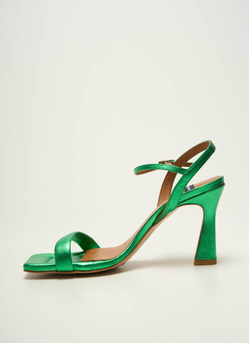Sandales/nu pieds matière lisse talon haut de 10cm et plus vert ANGEL ALARCON femme