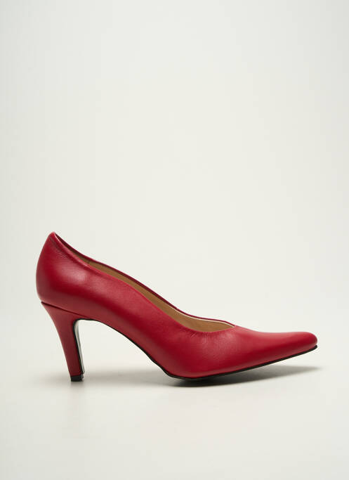 Escarpins tissage satiné talon de 7 à 9cm rouge XAVIER DANAUD femme