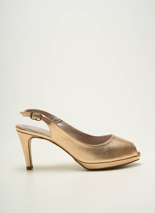 Escarpins matière lisse talon de 7 à 9cm or MARIAN femme