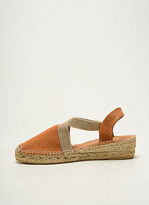 Espadrilles bout rond talon plat jusqu'à 3cm orange TONI PONS femme