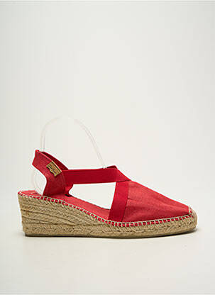 Espadrilles bout rond talon de 4 à 6cm rouge TONI PONS femme