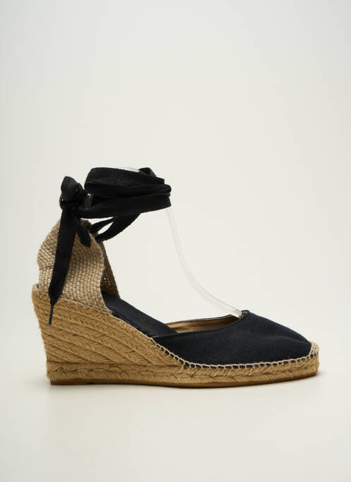 Espadrilles fermeture lacets talon de 7 à 9cm noir TONI PONS femme