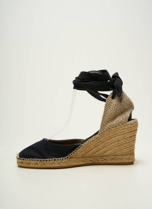 Espadrilles fermeture lacets talon de 7 à 9cm noir TONI PONS femme