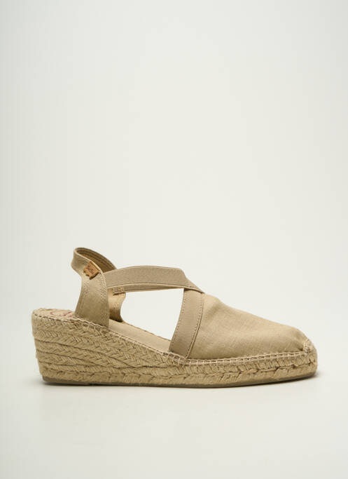Espadrilles bout rond talon de 4 à 6cm beige TONI PONS femme
