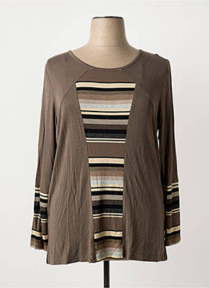 T-shirt manches longues manches longues marron ALAIN WEIZ femme