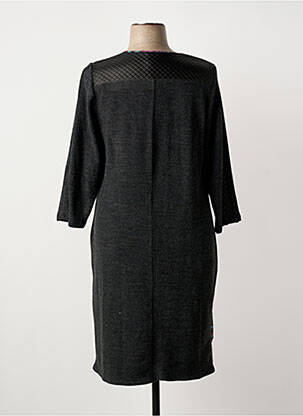 Robe mi-longue manches 3/4 manches 3/4 gris GUY DUBOUIS femme