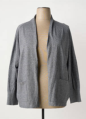 Gilet manches longues coupe cintrée gris BARBARA LEBEK femme