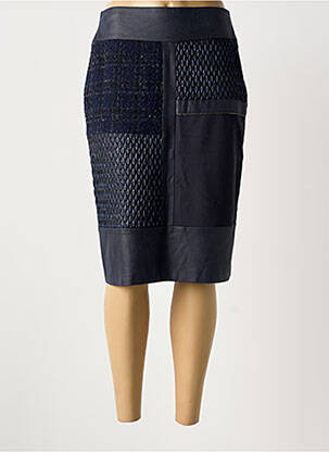 Jupe mi-longue taille à pinces bleu MERI & ESCA femme