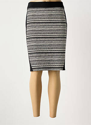 Jupe mi-longue noir GUY DUBOUIS femme