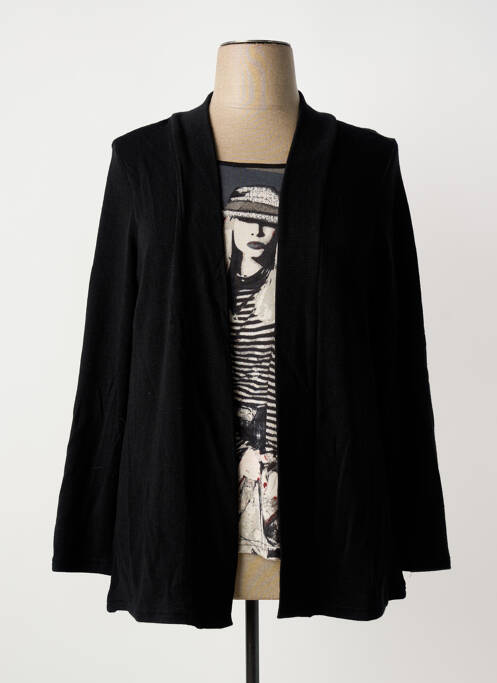 Top tissage jersey manches longues noir GUY DUBOUIS femme