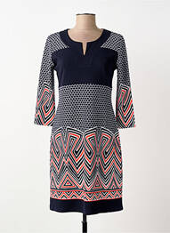 Robe mi-longue manches 3/4 manches 3/4 bleu GEVANA femme