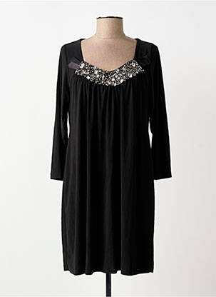 Robe courte manches 3/4 manches 3/4 noir YOEK femme
