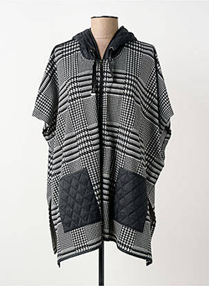 Poncho col v noir BARBARA LEBEK femme