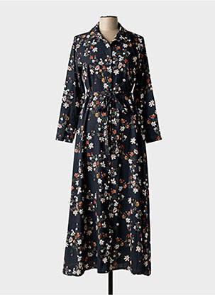 Robe longue manches longues manches longues noir GALMALLA femme