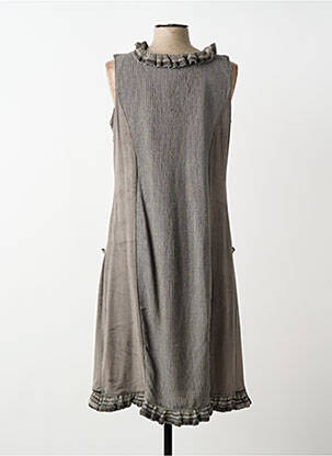 Robe mi-longue sans manche sans manche gris QUATTRO femme