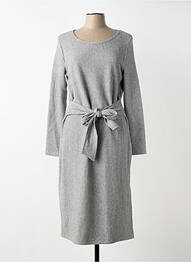 Robe mi-longue manches longues manches longues gris FRANK LYMAN femme