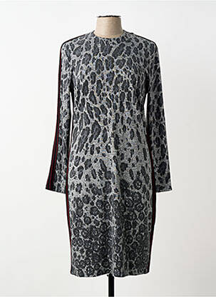 Robe mi-longue manches longues manches longues gris BARBARA LEBEK femme