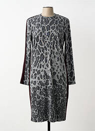 Robe mi-longue manches longues manches longues gris BARBARA LEBEK femme