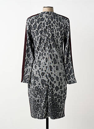 Robe mi-longue manches longues manches longues gris BARBARA LEBEK femme