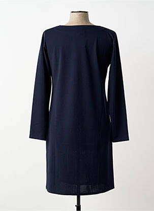 Robe courte manches longues manches longues bleu GALMALLA femme