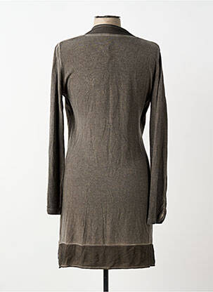 Robe courte manches longues manches longues marron FRED SABATIER femme
