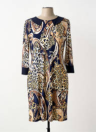 Robe courte manches 3/4 manches 3/4 bleu GEVANA femme