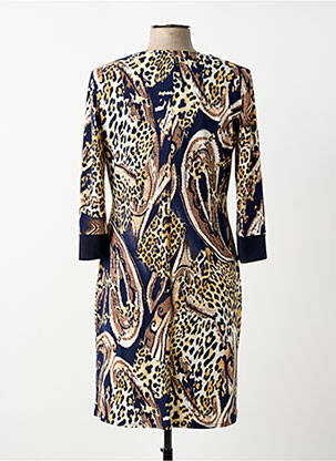 Robe courte manches 3/4 manches 3/4 bleu GEVANA femme