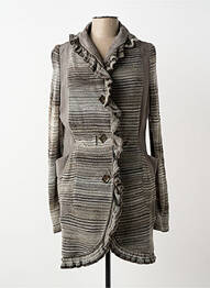 Gilet manches longues stretch gris QUATTRO femme