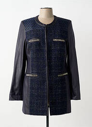 Manteau long coupe cintrée sans capuche bleu MERI & ESCA femme
